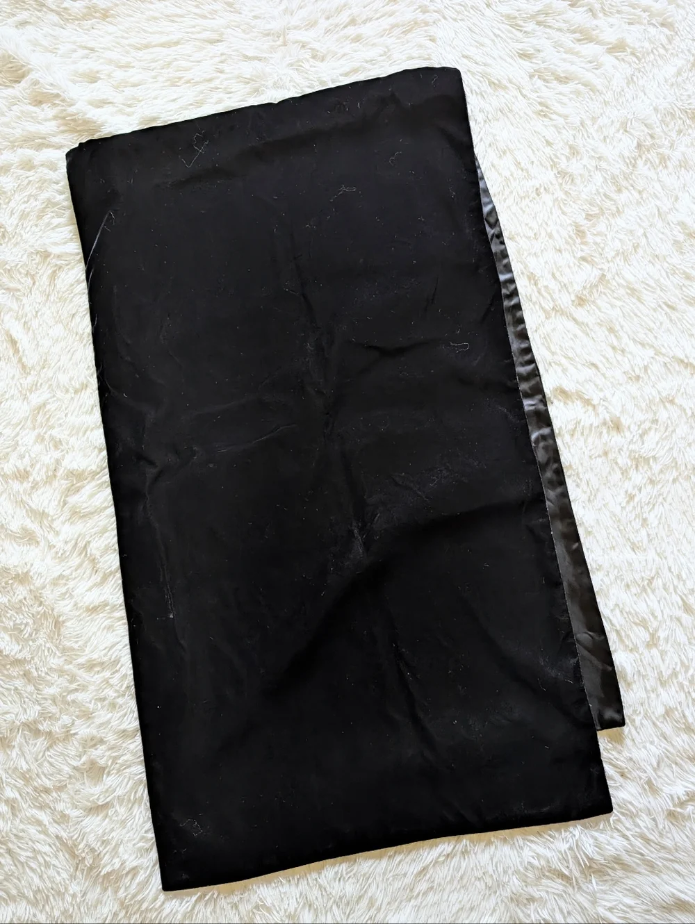 Vintage Jessica McClintock Black Velvet Extra Large Wrap Shawl 72x20
